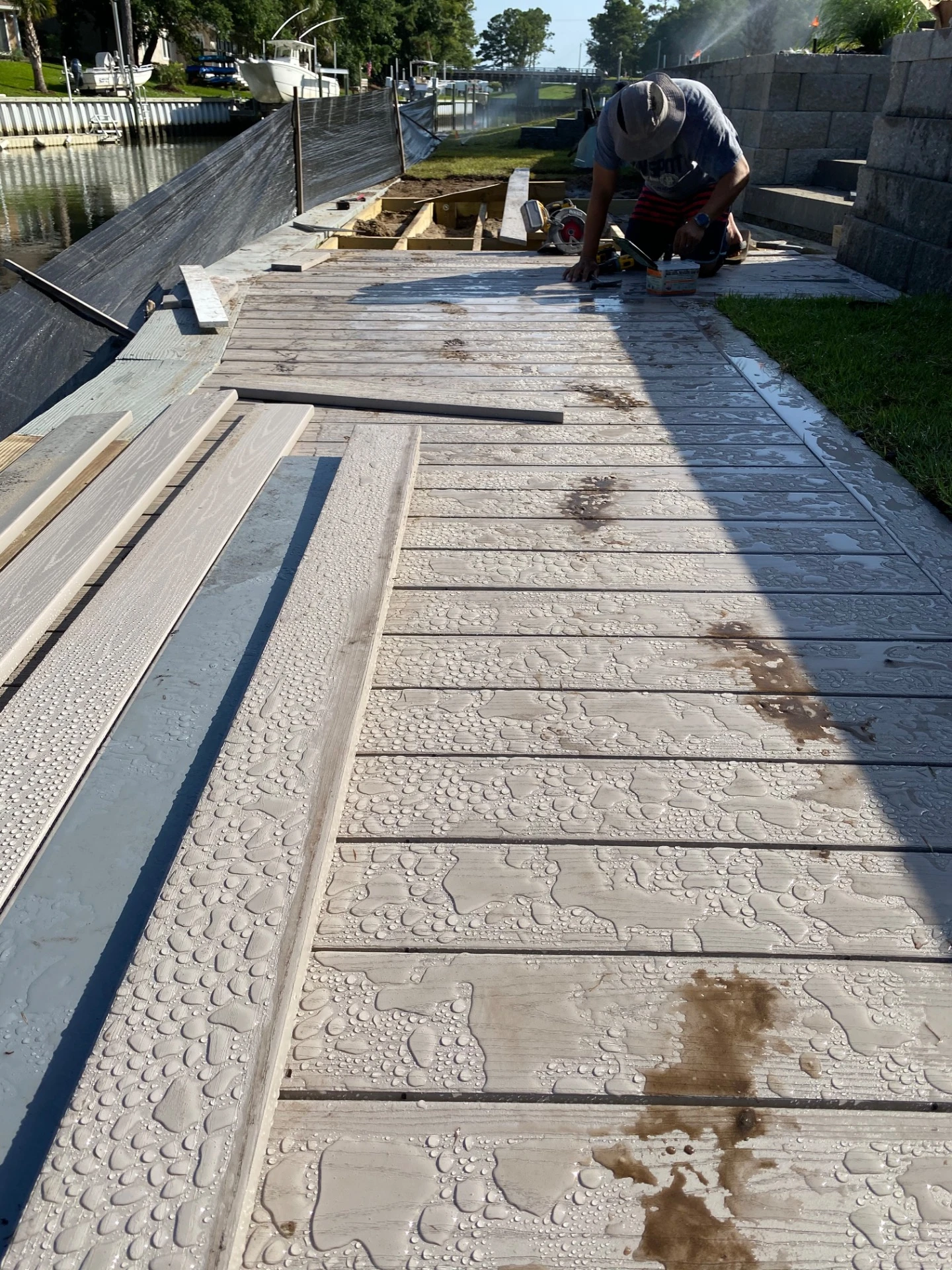 Deck framing with new stairs
