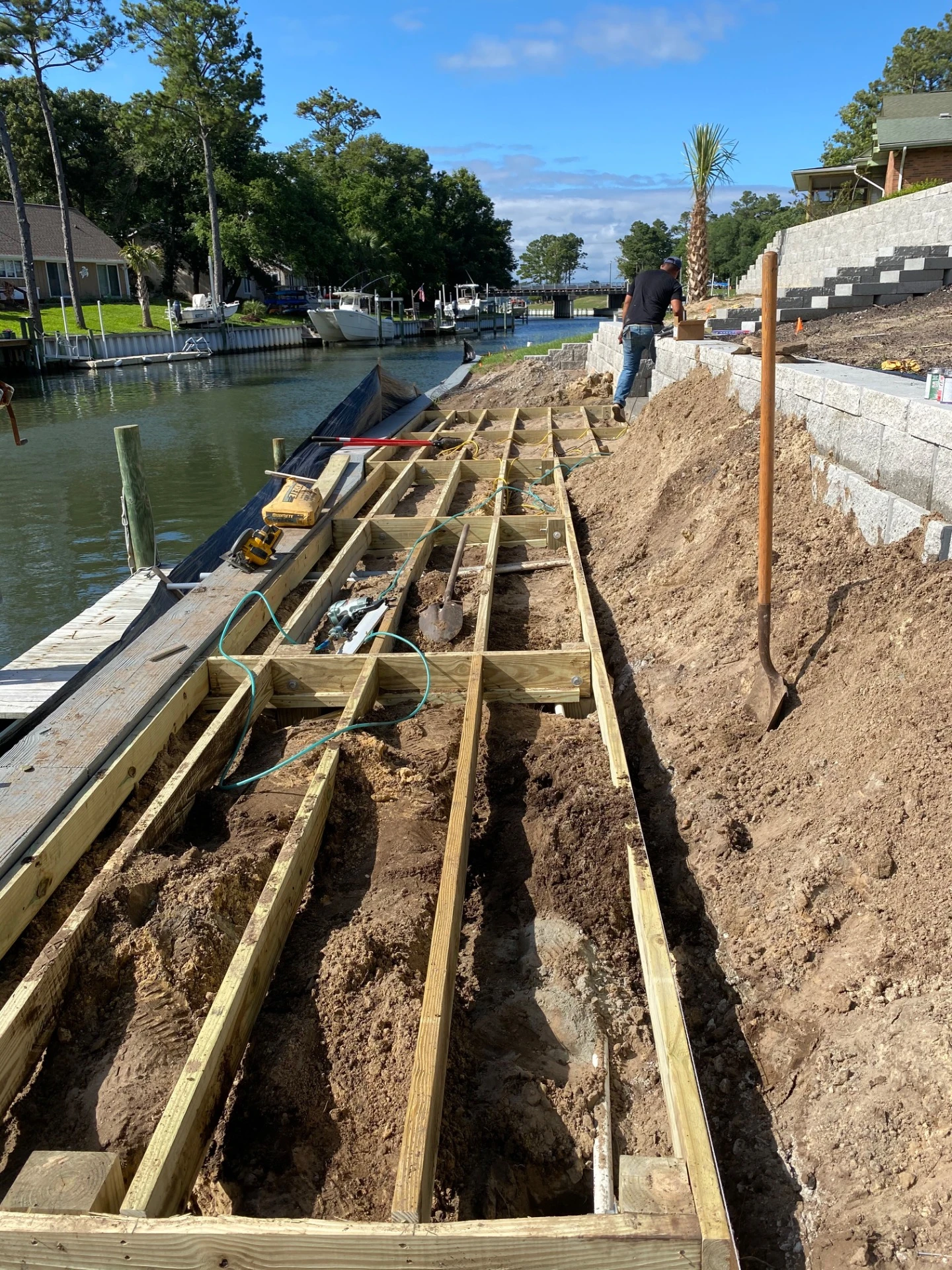 Custom deck stair framing